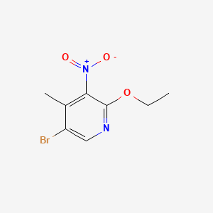 molecular formula C8H9BrN2O3 B567584 5-Bromo-2-ethoxy-4-methyl-3-nitropyridine CAS No. 1215206-58-8
