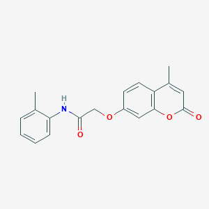 molecular formula C19H17NO4 B5675853 2-[(4-methyl-2-oxo-2H-chromen-7-yl)oxy]-N-(2-methylphenyl)acetamide 