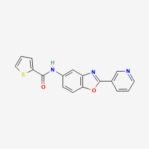 N-[2-(3-pyridinyl)-1,3-benzoxazol-5-yl]-2-thiophenecarboxamide