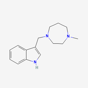 molecular formula C15H21N3 B5675883 3-[(4-methyl-1,4-diazepan-1-yl)methyl]-1H-indole 