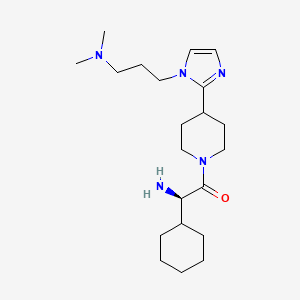 molecular formula C21H37N5O B5675910 [3-(2-{1-[(2R)-2-amino-2-cyclohexylacetyl]-4-piperidinyl}-1H-imidazol-1-yl)propyl]dimethylamine dihydrochloride 