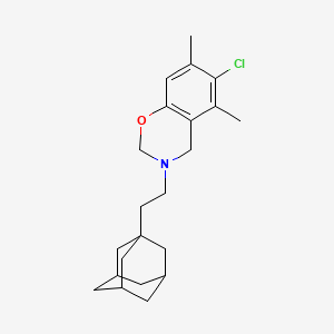 molecular formula C22H30ClNO B5675939 3-[2-(1-adamantyl)ethyl]-6-chloro-5,7-dimethyl-3,4-dihydro-2H-1,3-benzoxazine 