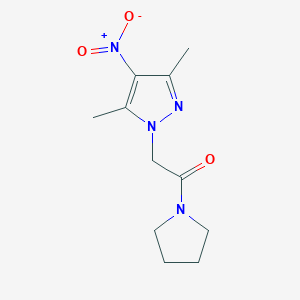 molecular formula C11H16N4O3 B5675958 3,5-dimethyl-4-nitro-1-[2-oxo-2-(1-pyrrolidinyl)ethyl]-1H-pyrazole 