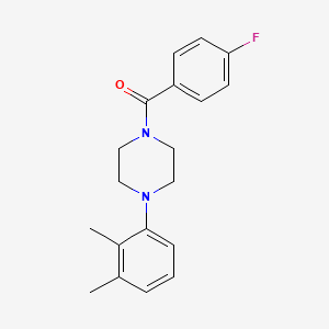 molecular formula C19H21FN2O B5675961 1-(2,3-dimethylphenyl)-4-(4-fluorobenzoyl)piperazine 