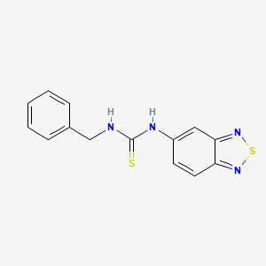 molecular formula C14H12N4S2 B5675971 N-2,1,3-benzothiadiazol-5-yl-N'-benzylthiourea 