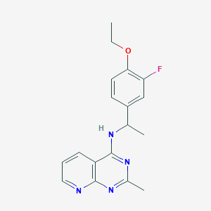 molecular formula C18H19FN4O B5675973 N-[1-(4-ethoxy-3-fluorophenyl)ethyl]-2-methylpyrido[2,3-d]pyrimidin-4-amine 