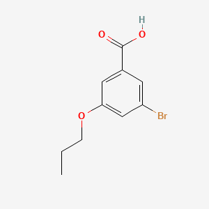 molecular formula C10H11BrO3 B567600 3-溴-5-丙氧基苯甲酸 CAS No. 1226808-68-9