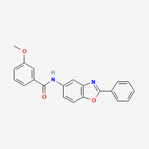 3-methoxy-N-(2-phenyl-1,3-benzoxazol-5-yl)benzamide