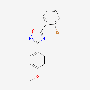 molecular formula C15H11BrN2O2 B5676006 5-(2-bromophenyl)-3-(4-methoxyphenyl)-1,2,4-oxadiazole 