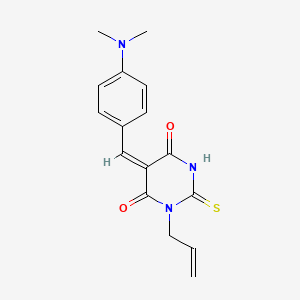 molecular formula C16H17N3O2S B5676008 1-allyl-5-[4-(dimethylamino)benzylidene]-2-thioxodihydro-4,6(1H,5H)-pyrimidinedione 