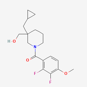 molecular formula C18H23F2NO3 B5676013 [3-(cyclopropylmethyl)-1-(2,3-difluoro-4-methoxybenzoyl)-3-piperidinyl]methanol 