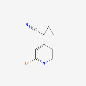 molecular formula C9H7BrN2 B567602 1-(2-溴吡啶-4-基)环丙烷甲腈 CAS No. 1279815-46-1