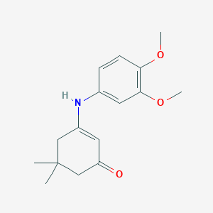 molecular formula C16H21NO3 B5676020 3-[(3,4-dimethoxyphenyl)amino]-5,5-dimethyl-2-cyclohexen-1-one 