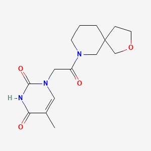molecular formula C15H21N3O4 B5676028 5-methyl-1-[2-(2-oxa-7-azaspiro[4.5]dec-7-yl)-2-oxoethyl]pyrimidine-2,4(1H,3H)-dione 