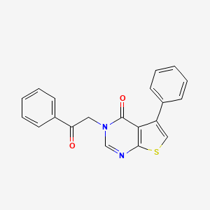molecular formula C20H14N2O2S B5676031 3-(2-oxo-2-phenylethyl)-5-phenylthieno[2,3-d]pyrimidin-4(3H)-one 