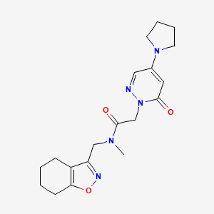molecular formula C19H25N5O3 B5676047 N-methyl-2-(6-oxo-4-pyrrolidin-1-ylpyridazin-1(6H)-yl)-N-(4,5,6,7-tetrahydro-1,2-benzisoxazol-3-ylmethyl)acetamide 