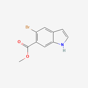 molecular formula C10H8BrNO2 B567606 Methyl 5-bromo-1H-indole-6-carboxylate CAS No. 1227267-28-8
