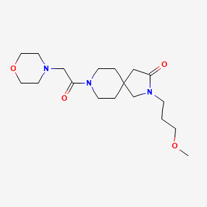 molecular formula C18H31N3O4 B5676060 2-(3-methoxypropyl)-8-(morpholin-4-ylacetyl)-2,8-diazaspiro[4.5]decan-3-one 