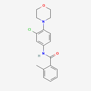 molecular formula C18H19ClN2O2 B5676064 N-[3-chloro-4-(4-morpholinyl)phenyl]-2-methylbenzamide 