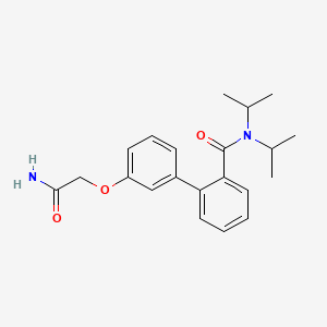 molecular formula C21H26N2O3 B5676078 3'-(2-amino-2-oxoethoxy)-N,N-diisopropylbiphenyl-2-carboxamide 