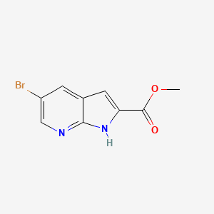 molecular formula C9H7BrN2O2 B567608 Methyl 5-bromo-1H-pyrrolo[2,3-b]pyridine-2-carboxylate CAS No. 1234616-83-1