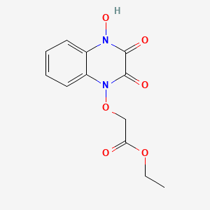 molecular formula C12H12N2O6 B5676109 ethyl [(4-hydroxy-2,3-dioxo-3,4-dihydro-1(2H)-quinoxalinyl)oxy]acetate 