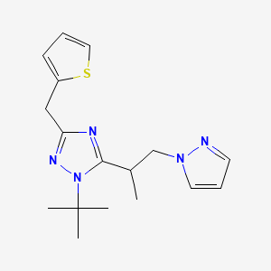 molecular formula C17H23N5S B5676129 1-tert-butyl-5-[1-methyl-2-(1H-pyrazol-1-yl)ethyl]-3-(2-thienylmethyl)-1H-1,2,4-triazole 