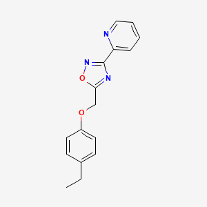molecular formula C16H15N3O2 B5676140 2-{5-[(4-ethylphenoxy)methyl]-1,2,4-oxadiazol-3-yl}pyridine 