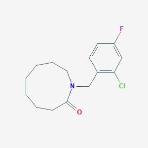 molecular formula C15H19ClFNO B5676150 1-(2-chloro-4-fluorobenzyl)azonan-2-one 