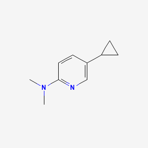 molecular formula C10H14N2 B567616 5-cyclopropyl-N,N-dimethylpyridin-2-amine CAS No. 1245645-43-5