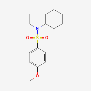 molecular formula C15H23NO3S B5676167 N-cyclohexyl-N-ethyl-4-methoxybenzenesulfonamide 