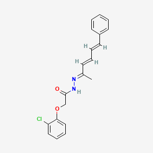 2-(2-chlorophenoxy)-N'-(1-methyl-5-phenyl-2,4-pentadien-1-ylidene)acetohydrazide