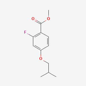 molecular formula C12H15FO3 B567618 Methyl 2-fluoro-4-isobutoxybenzoate CAS No. 1330750-38-3