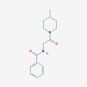 molecular formula C15H20N2O2 B5676206 N-[2-(4-methyl-1-piperidinyl)-2-oxoethyl]benzamide 
