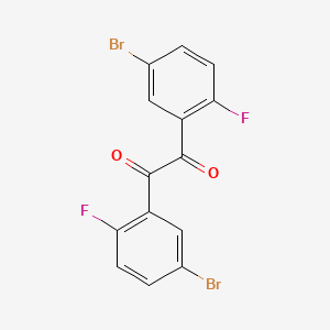 molecular formula C14H6Br2F2O2 B567623 Bis(5-bromo-2-fluorophenyl)ethane-1,2-dione CAS No. 1352318-09-2