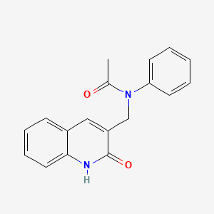 molecular formula C18H16N2O2 B5676230 N-[(2-hydroxy-3-quinolinyl)methyl]-N-phenylacetamide 