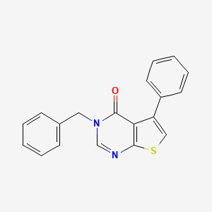 molecular formula C19H14N2OS B5676246 3-苄基-5-苯硫代并[2,3-d]嘧啶-4(3H)-酮 