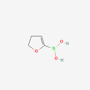 molecular formula C4H7BO3 B567626 2,3-Dihydro-5-furylboronic acid CAS No. 1218790-93-2