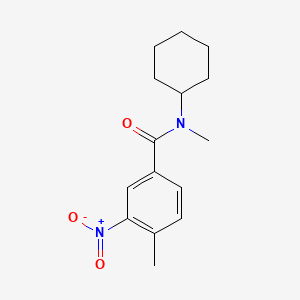 molecular formula C15H20N2O3 B5676269 N-cyclohexyl-N,4-dimethyl-3-nitrobenzamide 