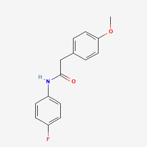 molecular formula C15H14FNO2 B5676287 N-(4-fluorophenyl)-2-(4-methoxyphenyl)acetamide 