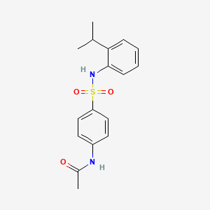 molecular formula C17H20N2O3S B5676302 N-(4-{[(2-isopropylphenyl)amino]sulfonyl}phenyl)acetamide 