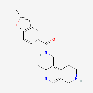 molecular formula C20H21N3O2 B5676312 2-methyl-N-[(3-methyl-5,6,7,8-tetrahydro-2,7-naphthyridin-4-yl)methyl]-1-benzofuran-5-carboxamide dihydrochloride 