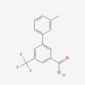 molecular formula C15H11F3O2 B567633 3-(3-甲基苯基)-5-三氟甲基苯甲酸 CAS No. 1261953-10-9
