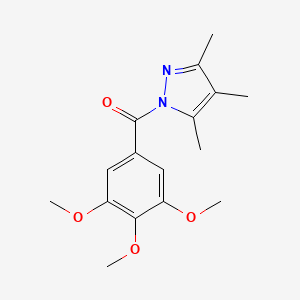 molecular formula C16H20N2O4 B5676338 3,4,5-trimethyl-1-(3,4,5-trimethoxybenzoyl)-1H-pyrazole 
