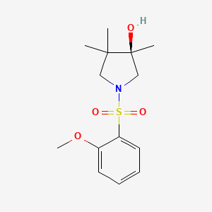 molecular formula C14H21NO4S B5676348 (3R)-1-[(2-methoxyphenyl)sulfonyl]-3,4,4-trimethyl-3-pyrrolidinol 