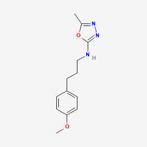 molecular formula C13H17N3O2 B5676369 N-[3-(4-methoxyphenyl)propyl]-5-methyl-1,3,4-oxadiazol-2-amine 