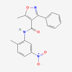 molecular formula C18H15N3O4 B5676374 5-methyl-N-(2-methyl-5-nitrophenyl)-3-phenyl-4-isoxazolecarboxamide 
