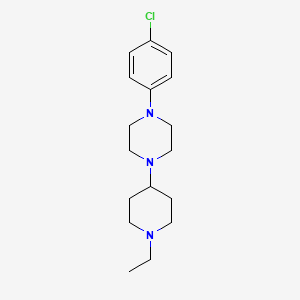 molecular formula C17H26ClN3 B5676377 1-(4-chlorophenyl)-4-(1-ethyl-4-piperidinyl)piperazine 
