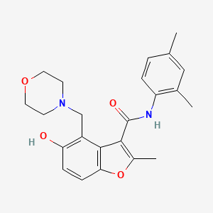 molecular formula C23H26N2O4 B5676381 N-(2,4-dimethylphenyl)-5-hydroxy-2-methyl-4-(4-morpholinylmethyl)-1-benzofuran-3-carboxamide 