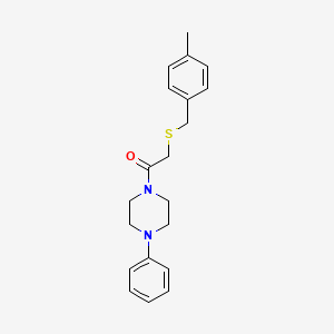 molecular formula C20H24N2OS B5676390 1-{[(4-methylbenzyl)thio]acetyl}-4-phenylpiperazine 
